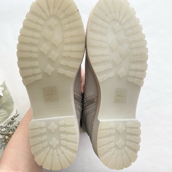 Dolce Vita Gray Whitny Suede Boots with Yellow Laces - Picture 9 of 10